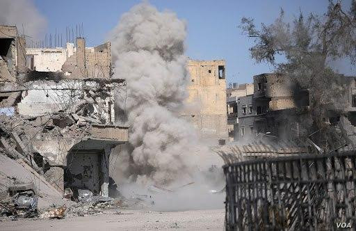 استشهاد طفل بانفجار في الرقة 