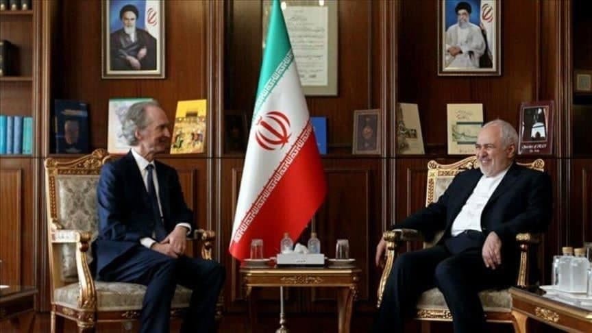 ظريف وبيدرسن يبحثان ملف اللجنة...
