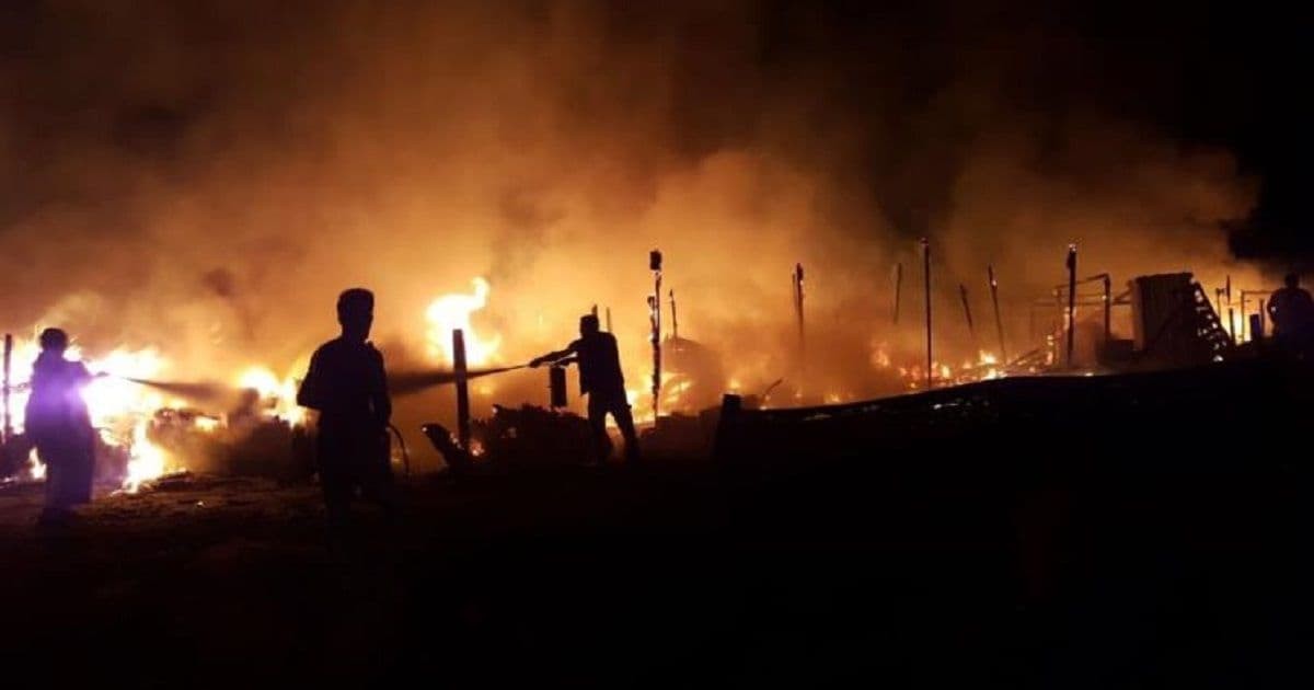 خلاف شبان أدى لاحتراق مخيم للا...