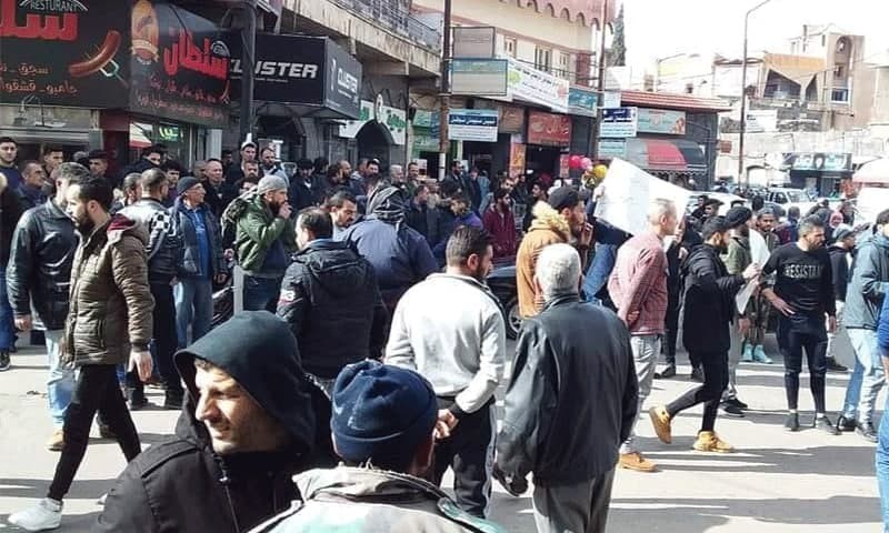 احتجاجات في السويداء على الواق...