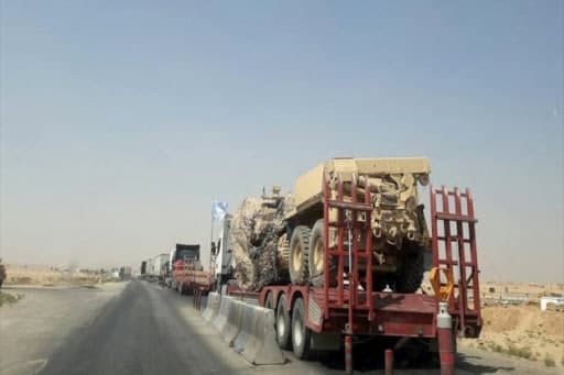 دخول قافلة لقوات التحالف الدول...