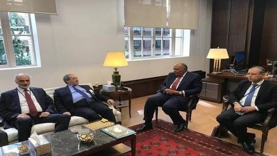 فيصل مقداد يناقش نظيره المصري...