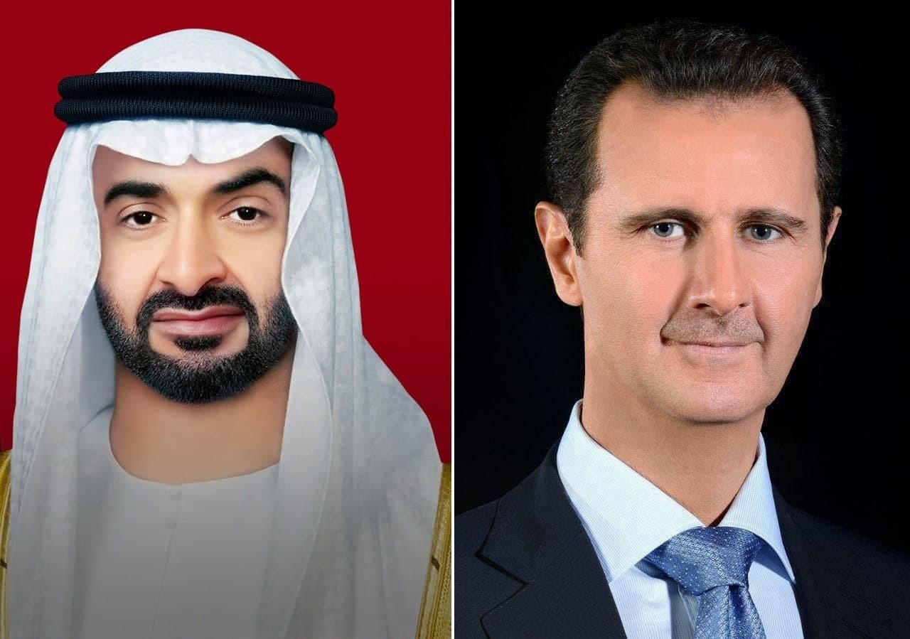 بشار الأسد يهاتف ولي عهد أبو ظ...