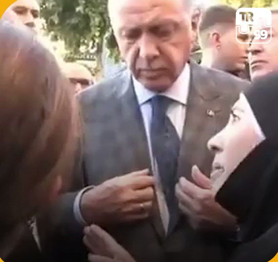 سيدة سورية تقتحم موكب أردوغان...