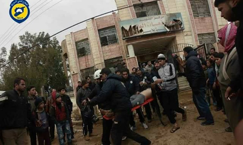 حريق ضخم يلتهم مشفى كبيراً بدر...
